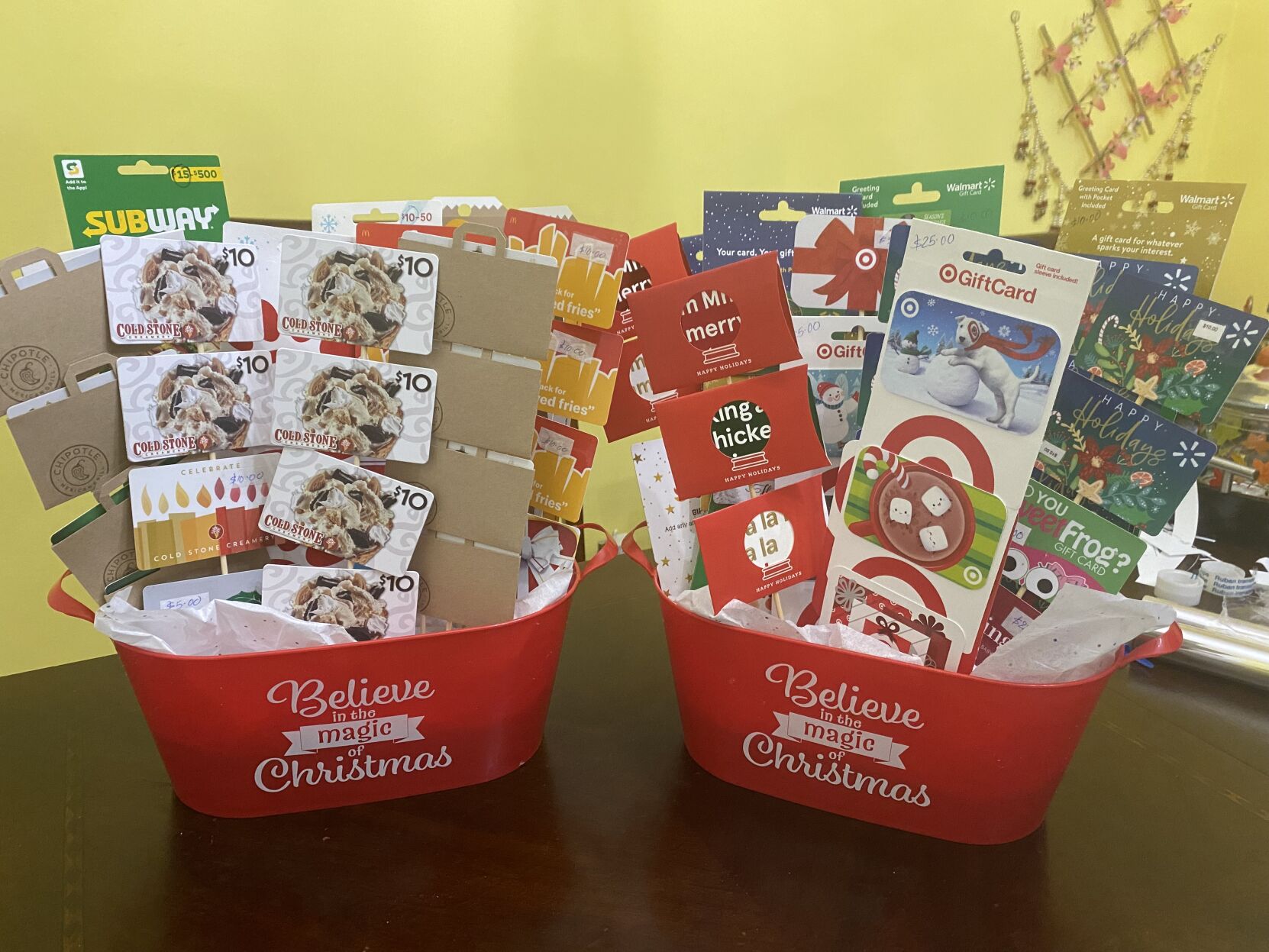 Gift card bouquet